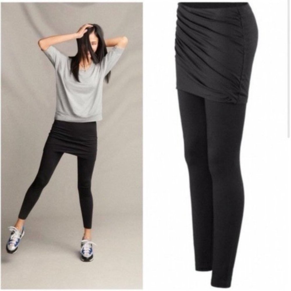 CAbi Mesh Skirted M'leggings Black #5080 XS NWOT